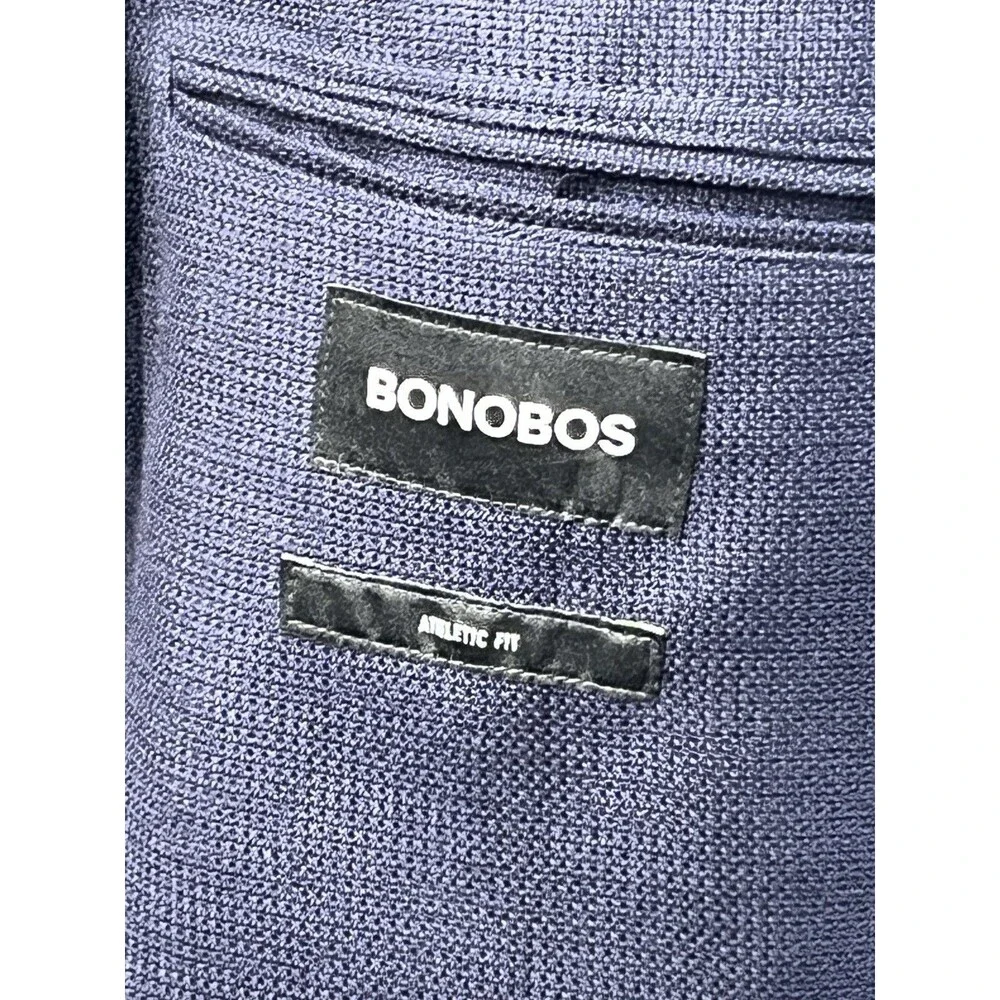 NEW Bonobos Jetsetter 38R Italian Vitale Barberis Wool Blazer Navy Athletic Fit - Picture 8 of 12